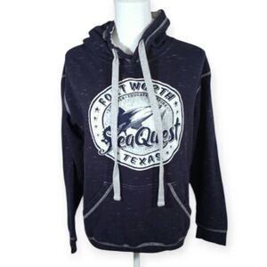 AVALON APPAREL NAVY & WHITE HOODIE SZ.S EUC